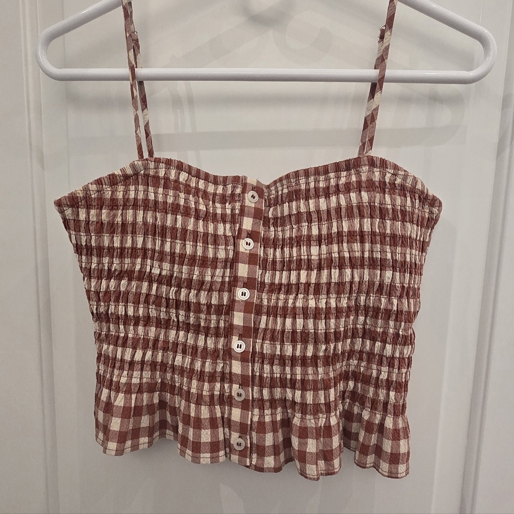 Zara Gingham Crop Top